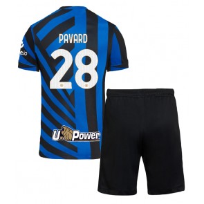 Inter Milan Benjamin Pavard #28 Hemmakläder Barn 2024-25 Kortärmad (+ Korta byxor)